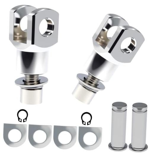Motorcycle Foot Pegs Mount Supports Footrest Mounting Clevis Hardware chrome