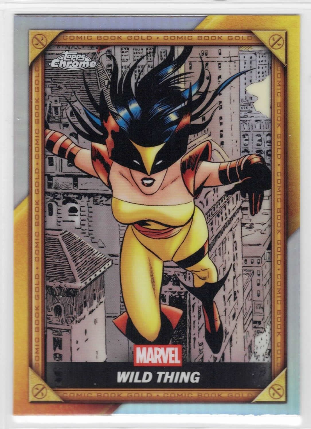 2025 Topps Chrome Deadpool Comic Book Gold Refractor Insert #CB-5 - Wild Thing