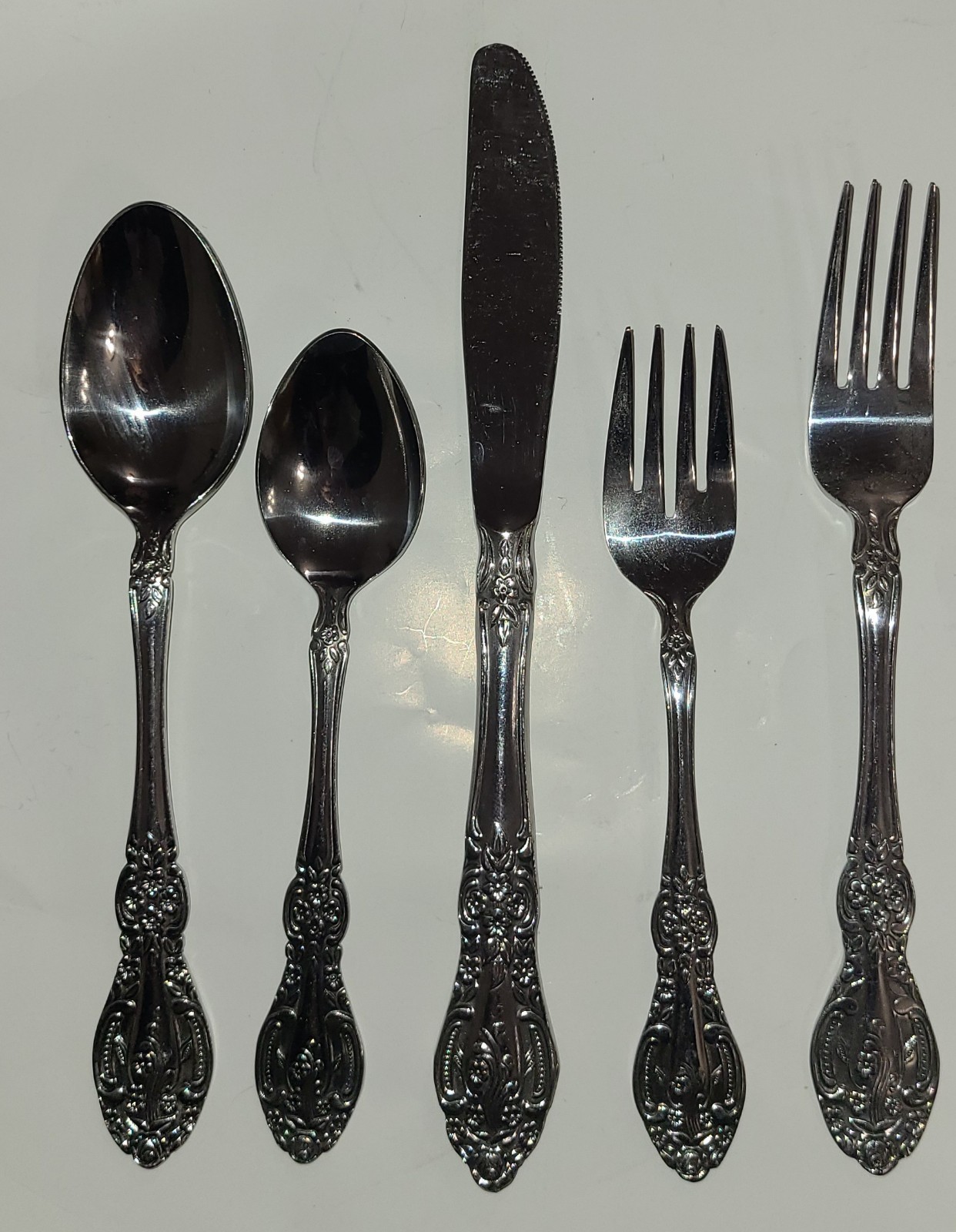 Flatware Springtime Japan Stainless Knife Fork Spoon Set MCM Vintage