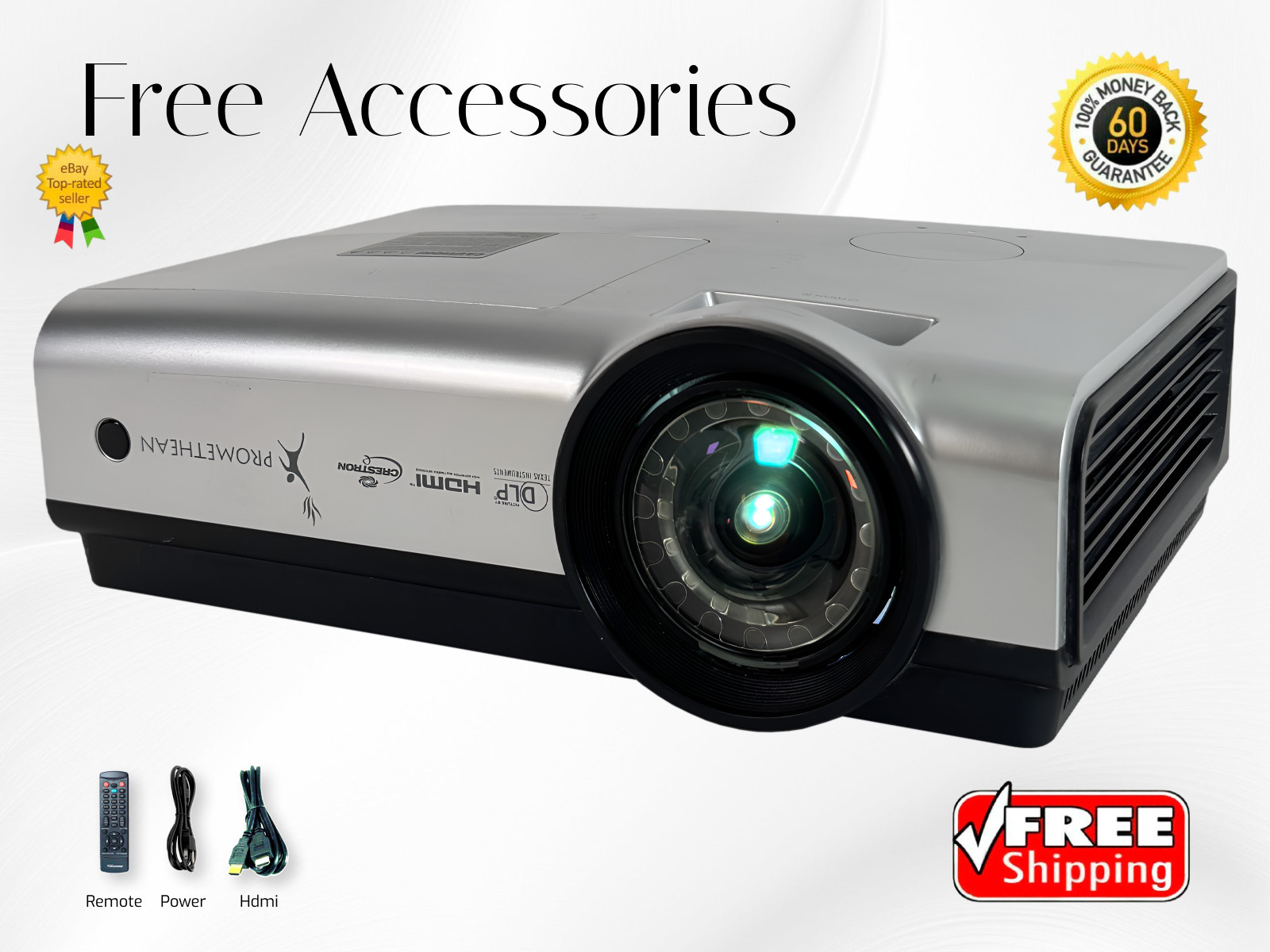Promethean PRM-35 DLP Projector Compact 2500 Lumens 16:10 (WXGA) 3D Ready w/Kit✨