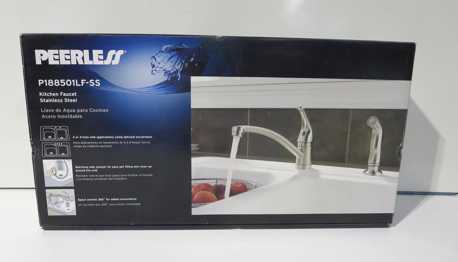Turnbridge Single Handle Kitchen Faucet with Matching Side Spray Stainless