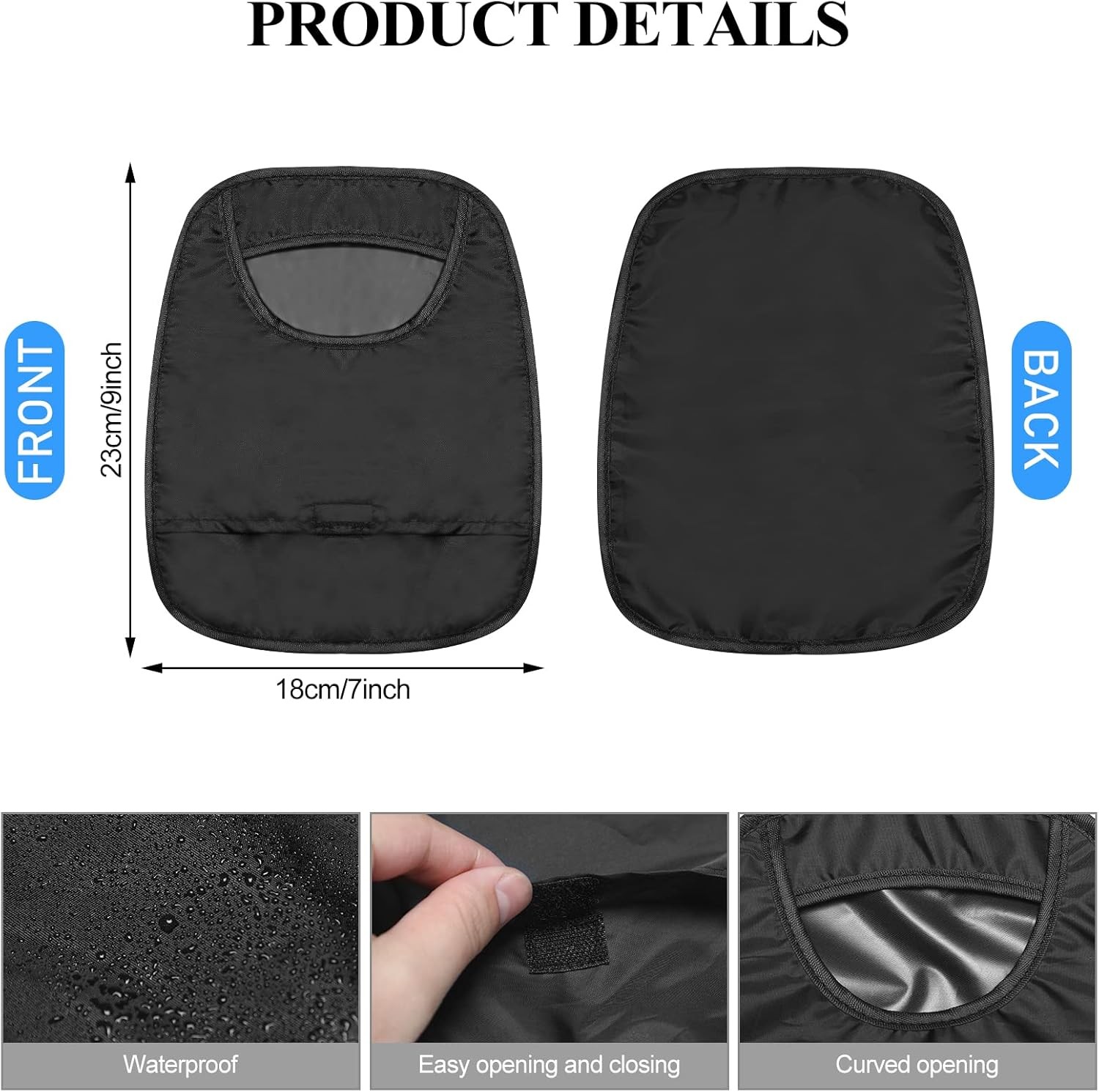 6 Pcs Ostomy Bag Covers Waterproof Shower Cover Stretchy Blac