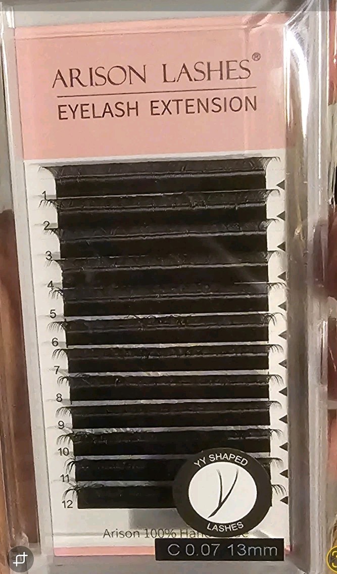 Arison Lashes Eyelash Extension 0.07 C Y Lash 13mm