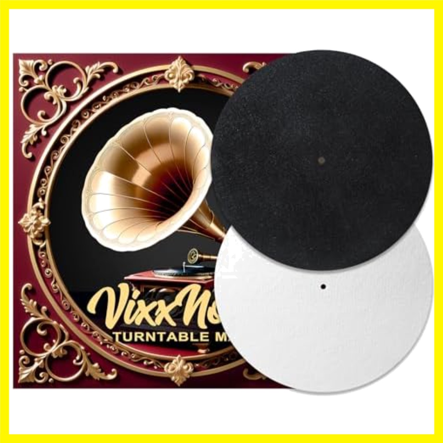 2Pcs Wool Turntable Slipmat, 12 Inch Record Player Mat | Anti-Static Turntabl...
