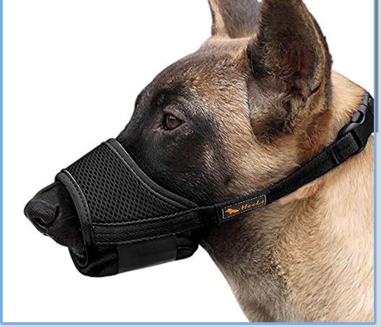 Dog Muzzle For Large Dogs Soft Nylon Breathable & Adjustable Straps