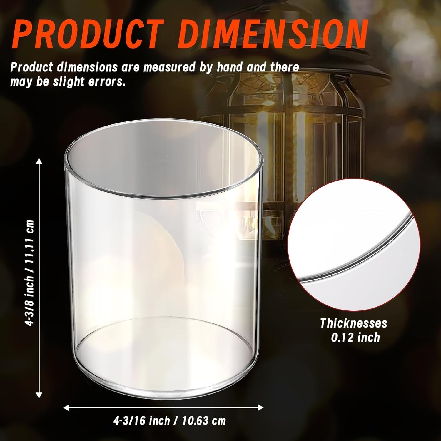 Glass Globe for Fueled Lanterns Replacement for Coleman Lantern Glass Globe, Glo