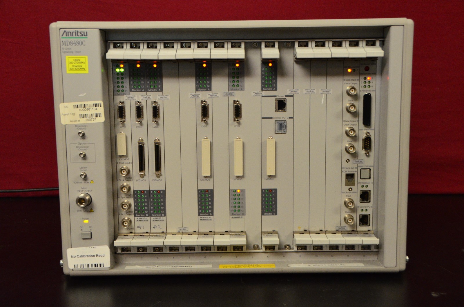 Anritsu MD8480C W-CDMA Signalling Tester / OPT 04 MX848041E MX848042E MX848045C
