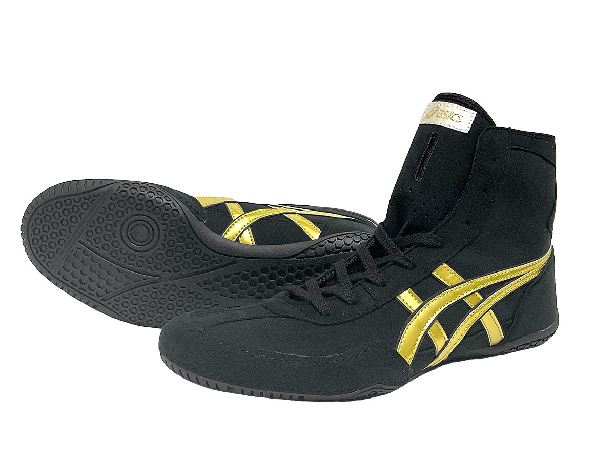 ASICS Wrestling Boxing Shoes 1083A001 BLACK/GOLD EX-EO Successor [US5.5-12] New