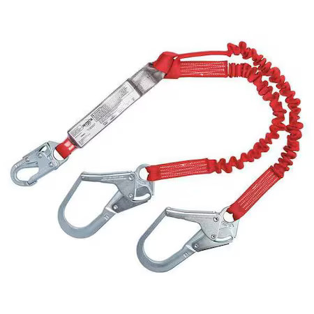 3M Protecta 1342125 Pro(Tm) Pack Shock Absorbing Lanyard, 6 Ft. Length, Snap