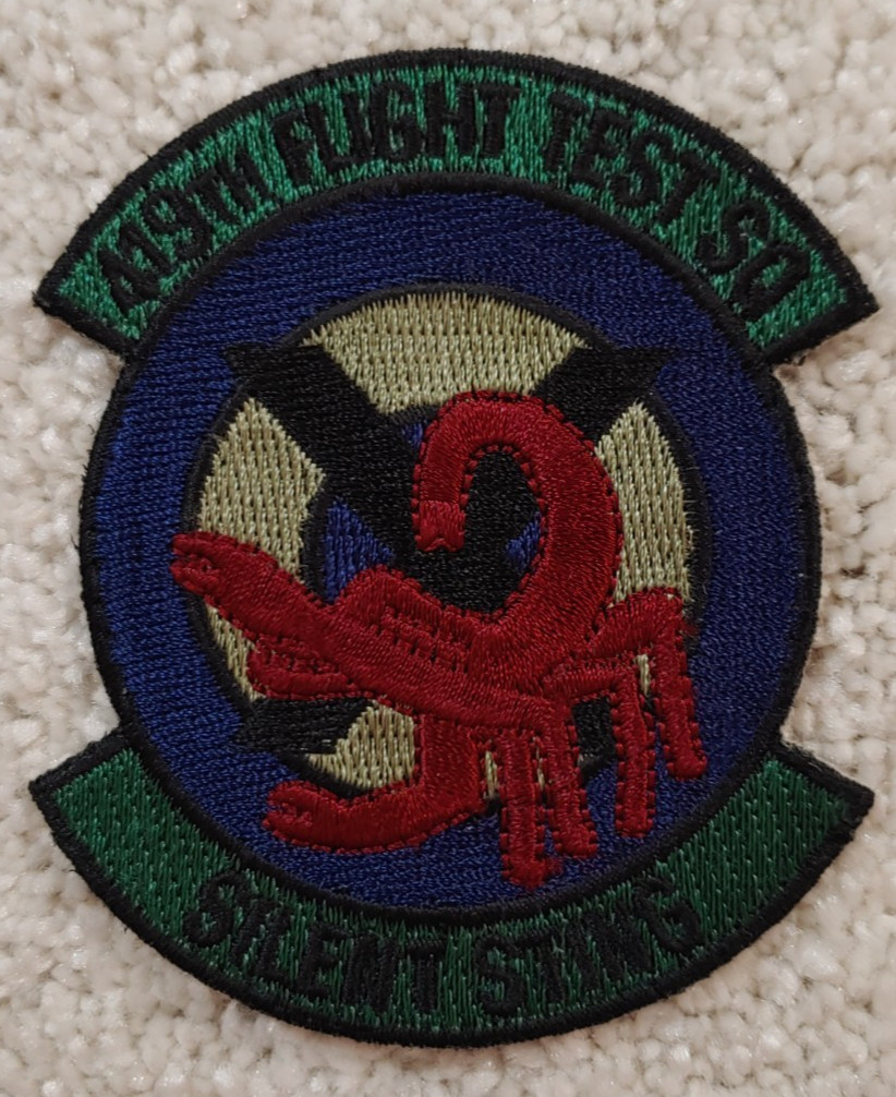 Military Militaria USAF 419th Flight Test Squadron(Silent Sting) Patch