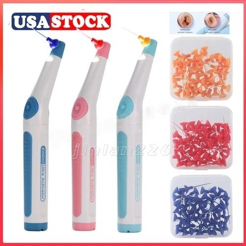 Dental Endo Ultra Activator Ultrasonic Irrigator Root Canal Handpiece 150 Tips