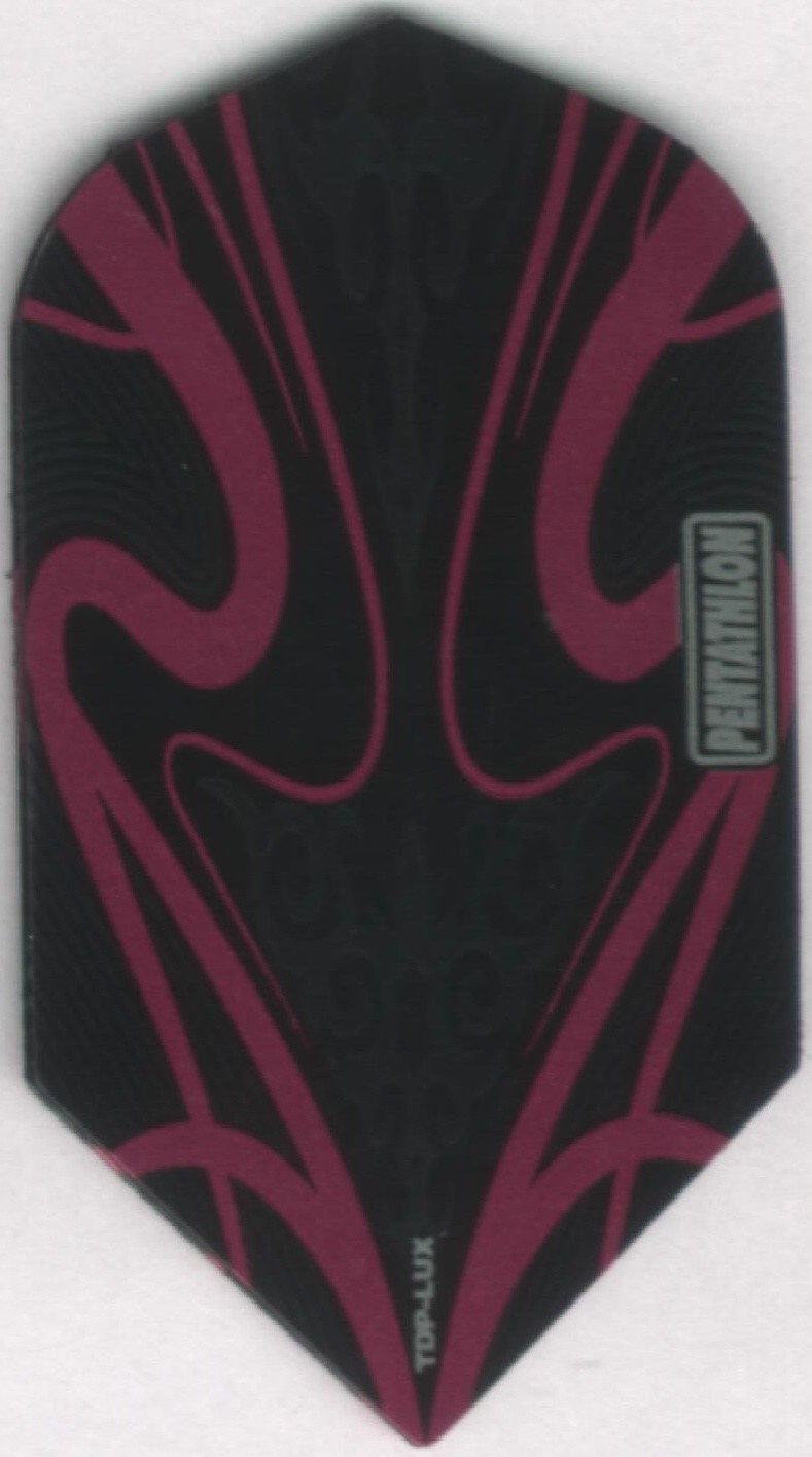 Slim Pink TDP-LUX PENTATHLON Dart Flights: 3 per set