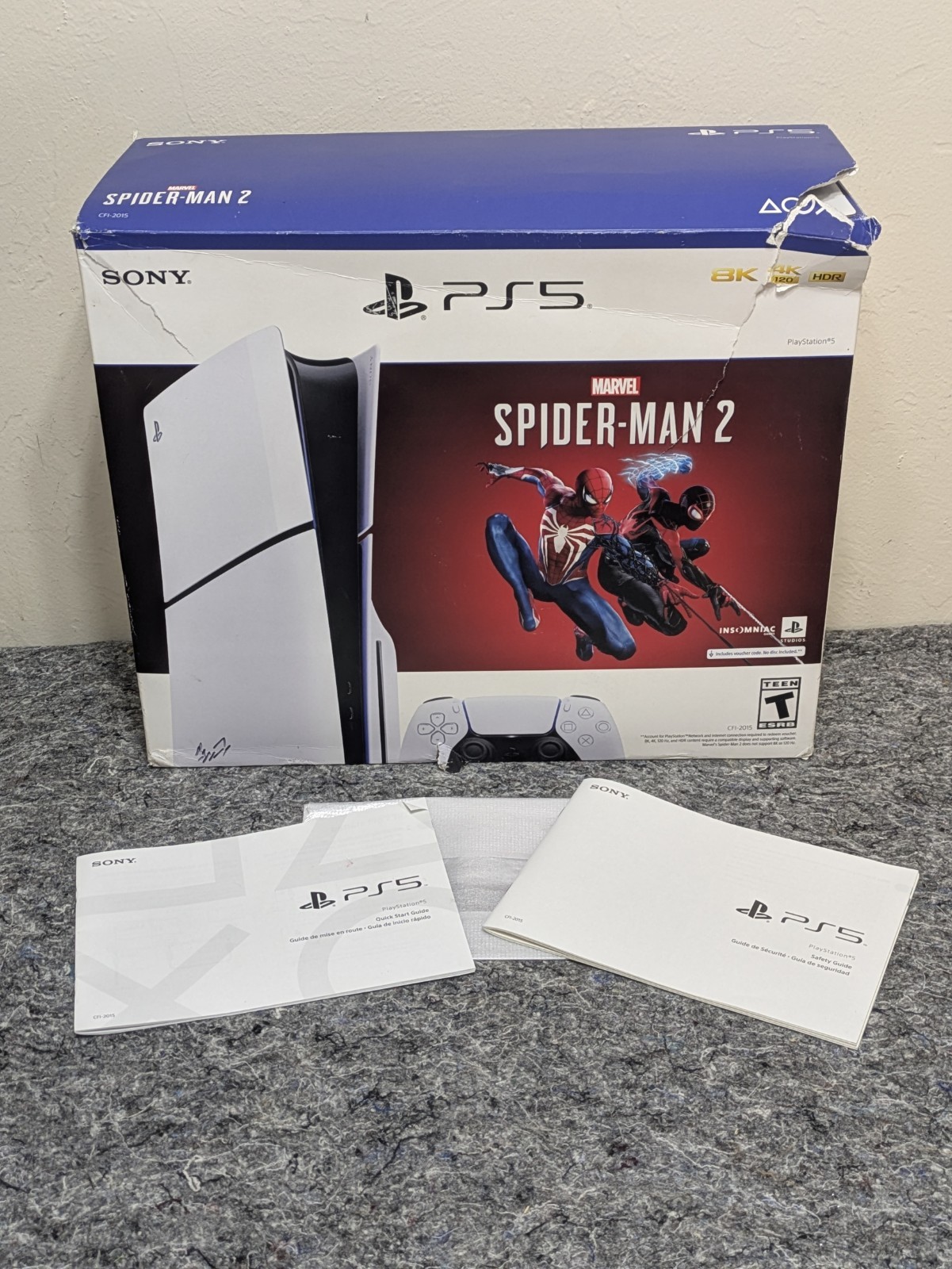 *EMPTY BOX* PS5 Slim Box Only PS5 PlayStation 5 Console + Manuals Disc Edition
