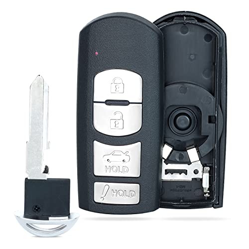 Beefunny Replacement Remote Car Key Shell Case Fob 4 Button for Mazda 3 6 204 1