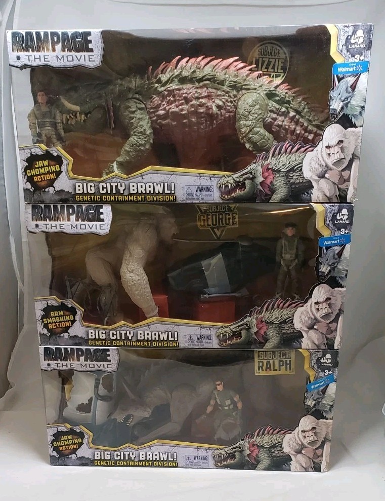 🔥 Rampage The Movie Big City Brawl Lanard Walmart Exclusive Ralph Lizzie George