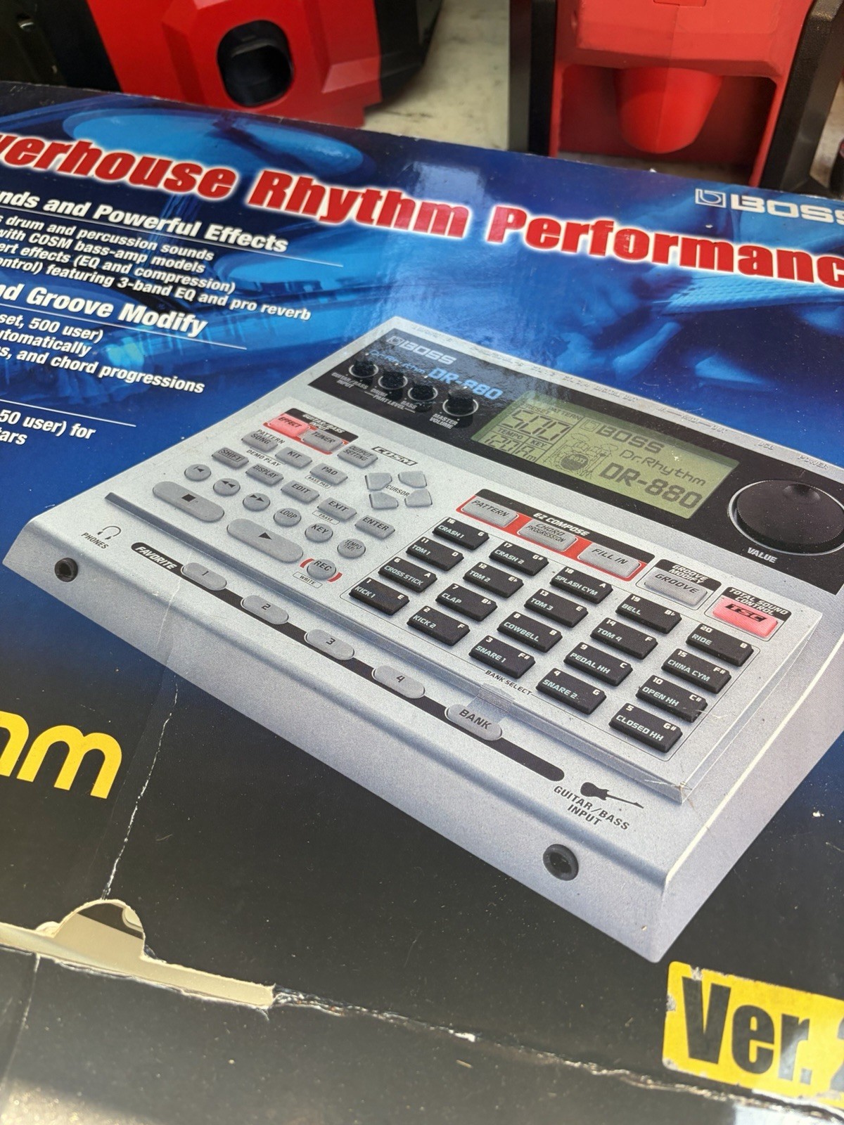 BOSS DR-880 Dr. Rhythm Ver 2 Digital Sequencer w/ Effects, 16 Pads NO POWER CORD