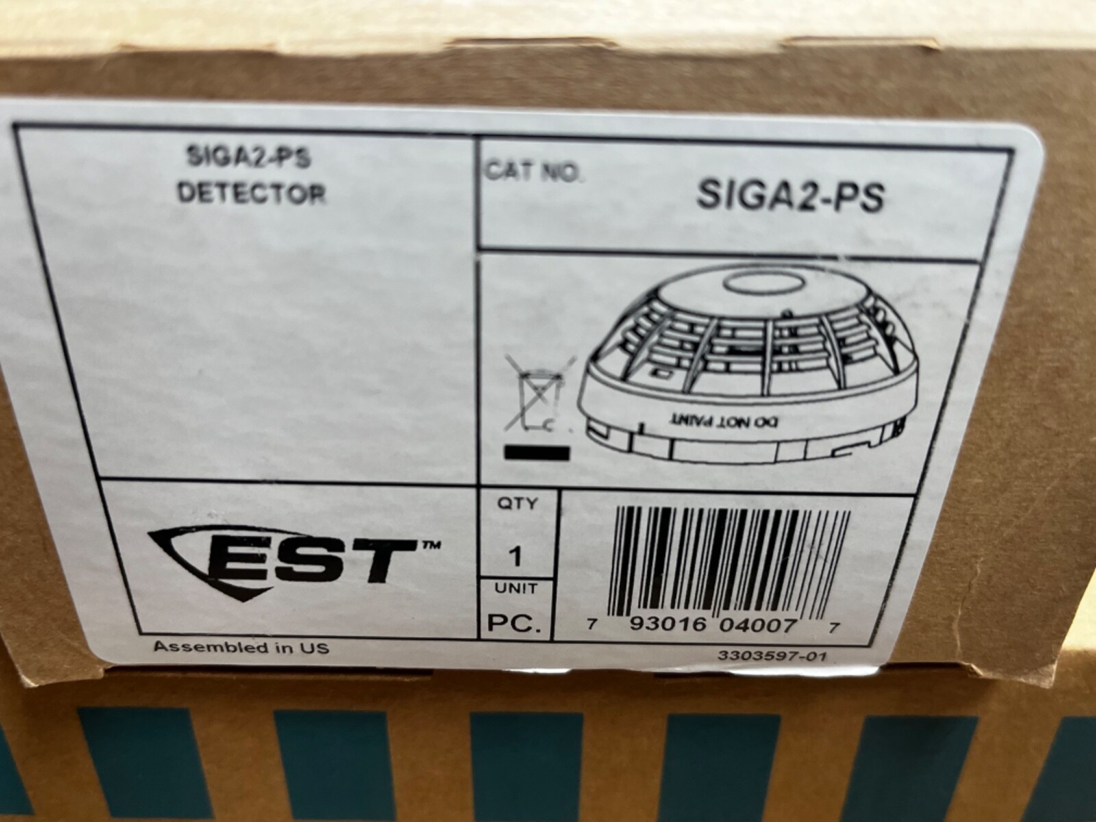 NEW EST SIGA2-PS PHOTO DETECTOR "NO LONGER AVAILABLE" (35 AVAILABLE, FREE SHIP!)