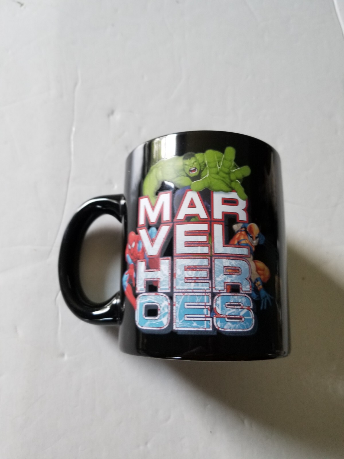 MARVEL HEROES CERAMIC COFFEE MUG BLACK