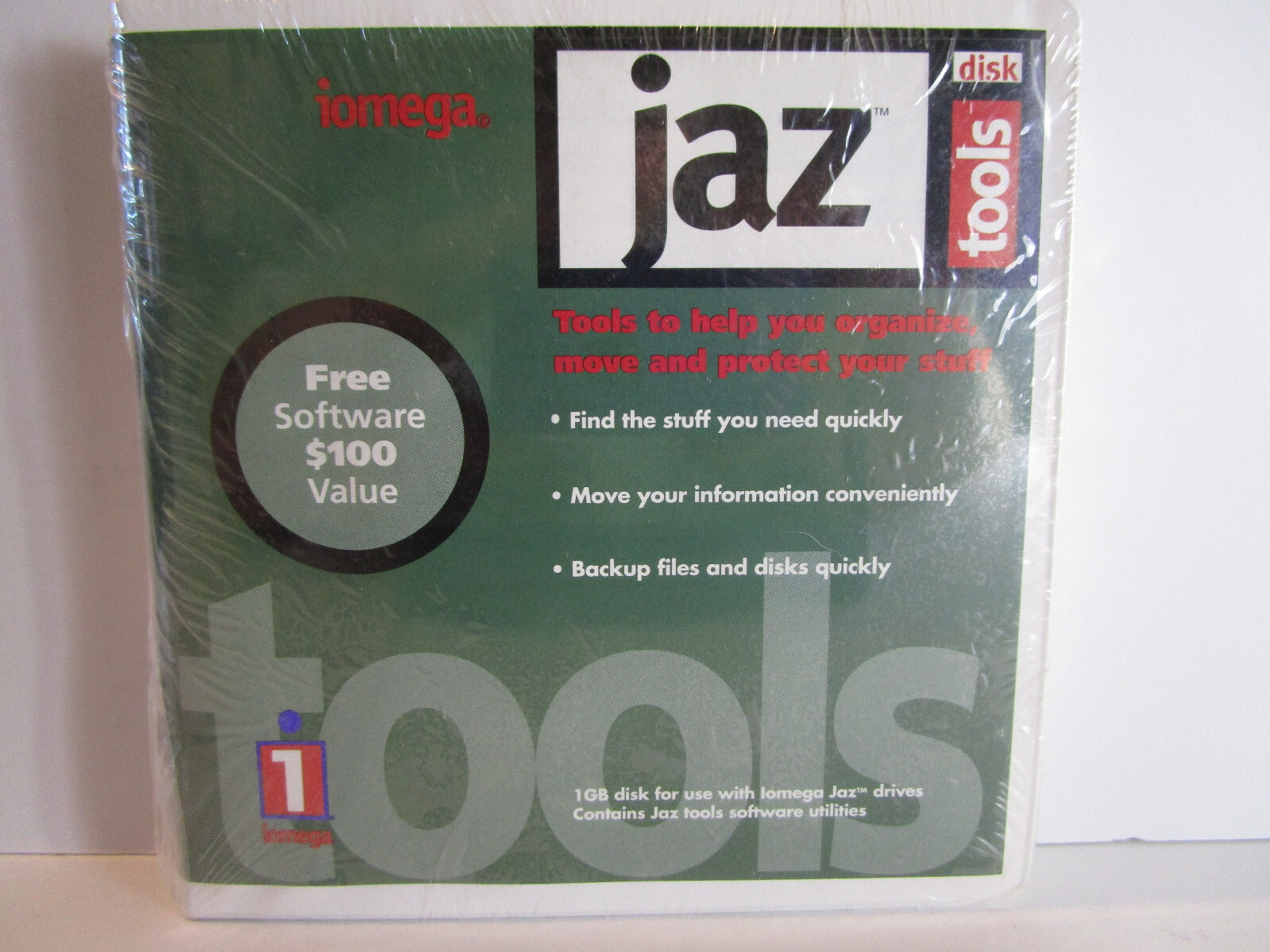 iomega Jaz 1GB Tools & Software Utilities Disk - Unused & Sealed