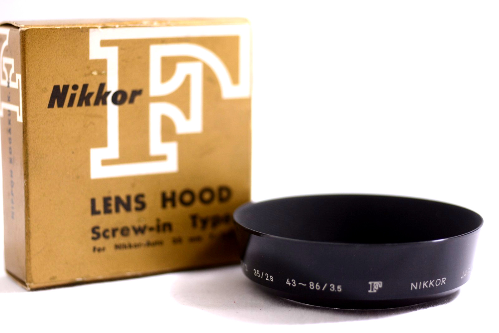 VINTAGE NIKON F NIKKOR 52MM LENSHOOD FOR 35MM F2 F2.8 43-86MM CAMERA LENS (NEW)