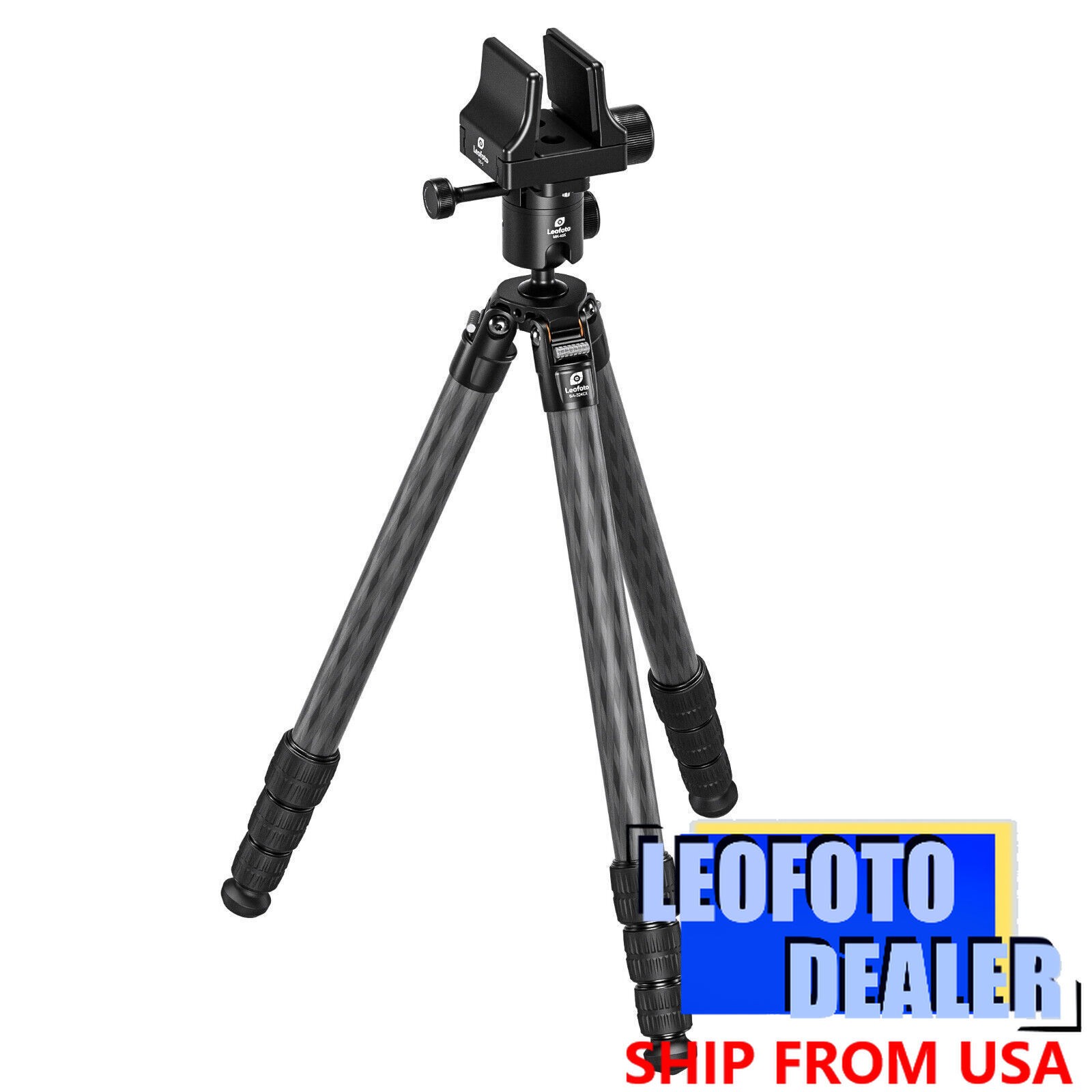 Leofoto SA-324CX+MK-40X+GS-3 Rifle Tripod with 40mm Ballhead and Clamp