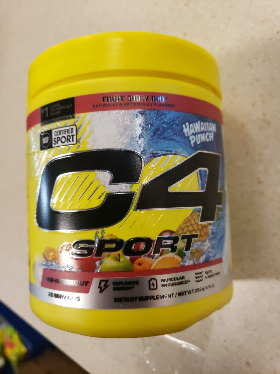 C4 Sport Pre Workout Powder Hawaiian Punch, 20 Servings Exp 12/27