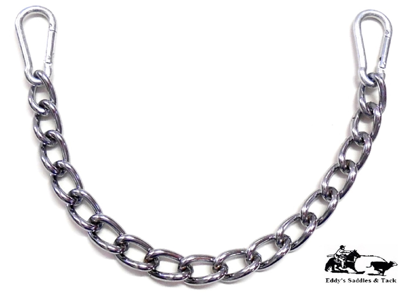 Easy Clip Curb Chain w/Clips 12-1/2" x 3.5mm Chromed Steel New