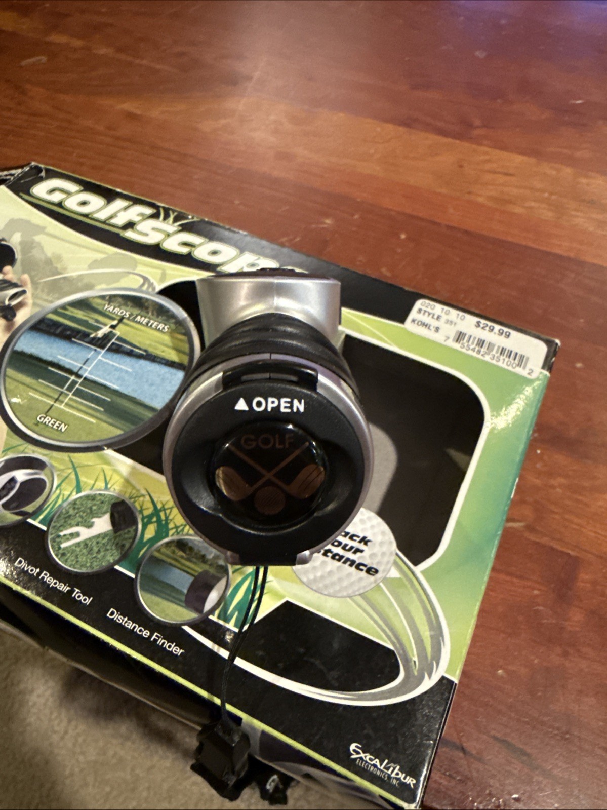 Excalibur Golf Scope With Divot Tool And Market