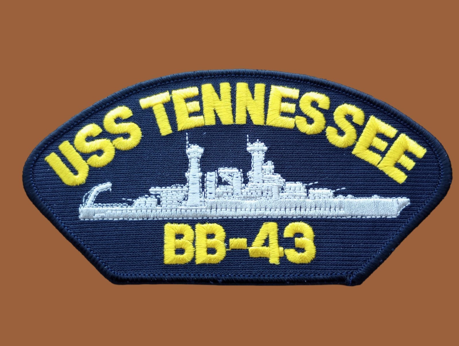 USS TENNESSEE BB-43 U.S NAVY SHIP HAT PATCH BATTLESHIP USA MADE