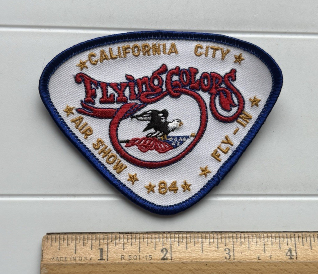 California City Air Show Flying Colors 1984 Souvenir Embroidered Patch