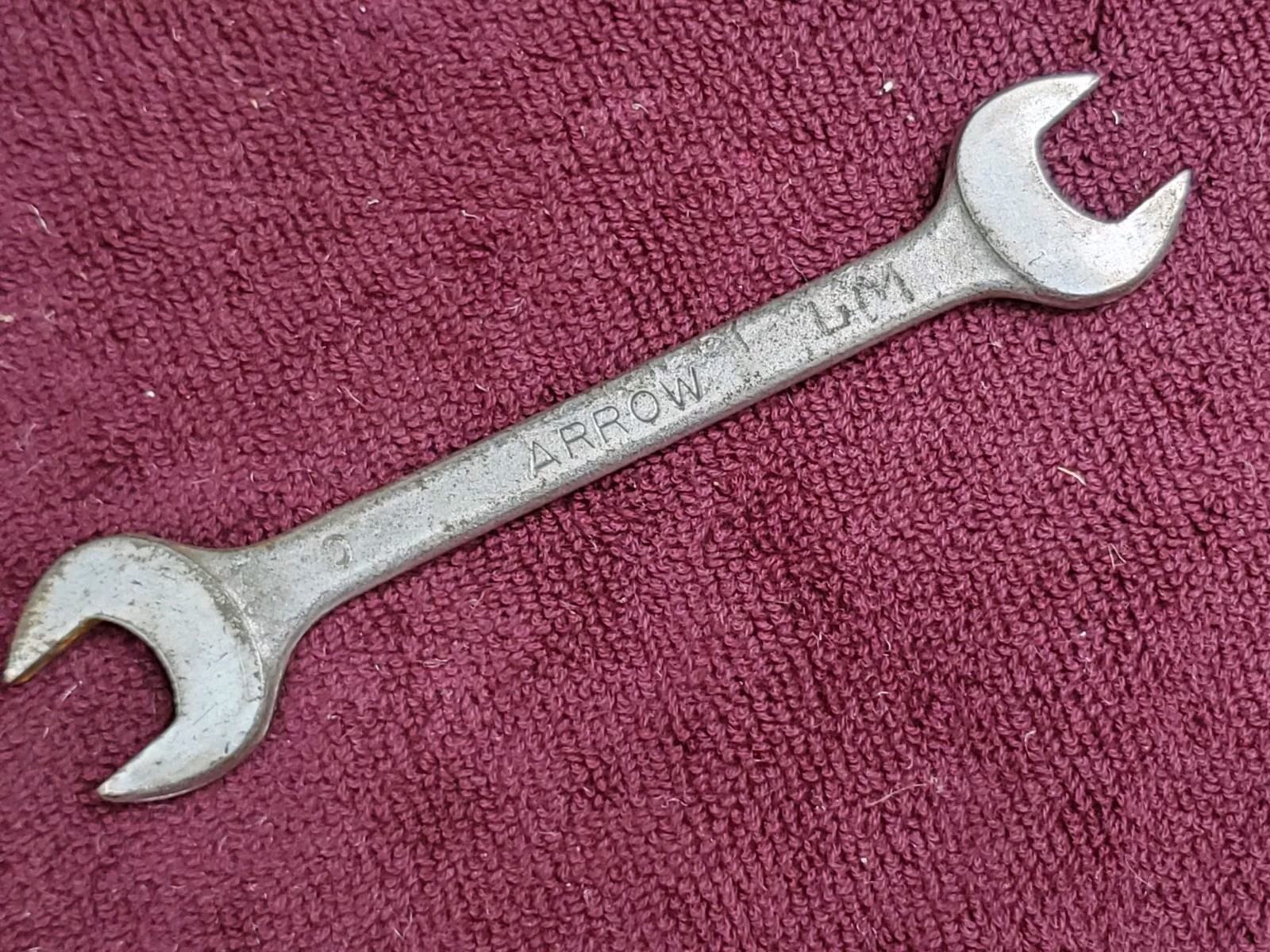 Vintage Arrow USA Double Open End Wrench 5/8" x 11/16".