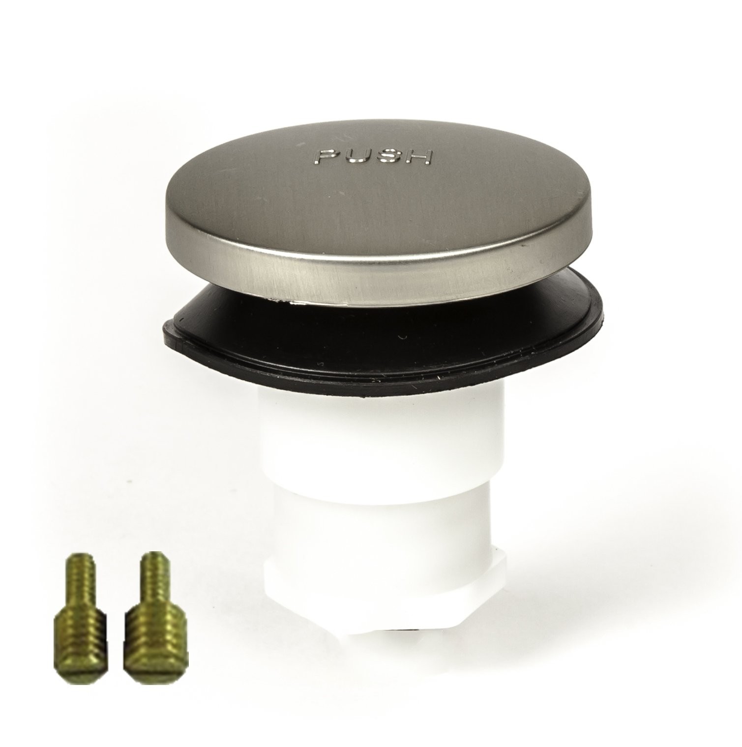 Bathtub Drain Stopper Toe Touch Foot Actuated Brushed Nickel PF0935-BN Fittings