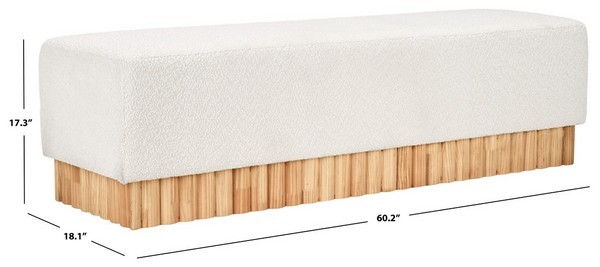 Safavieh TYLIE BOUCLE & WOOD BENCH, Reduced Price 2172770845 SFV5114A