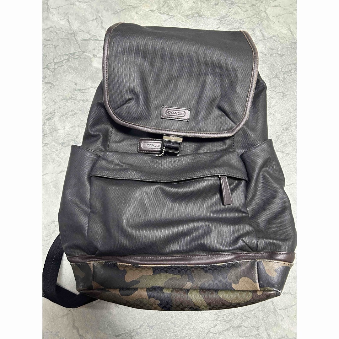 Coach Rucksack Bag Pack Camouflage Nylon Used From Japan