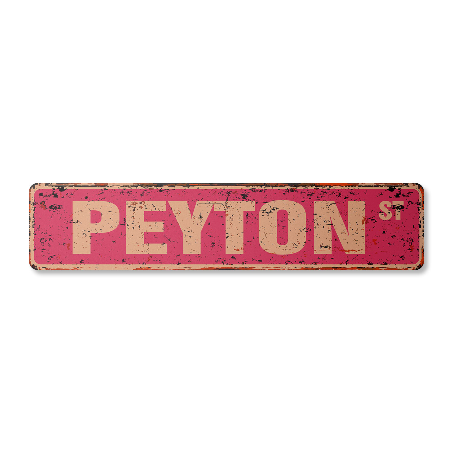 PEYTON Vintage Street Sign Childrens Name Room Metal Sign