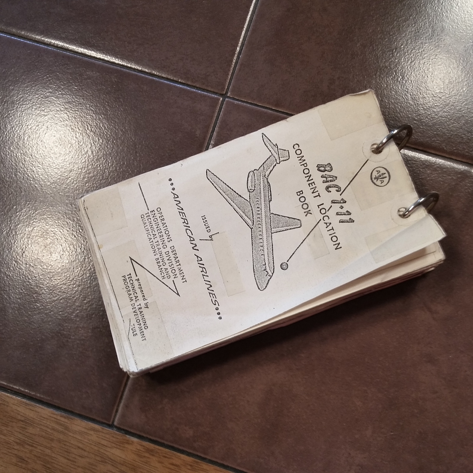 BAC One-Eleven 1-11 Component Locator Booklet Manual