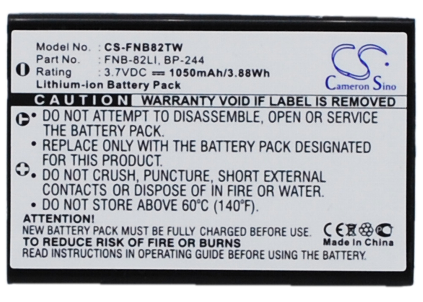 1050mAh 3.89Wh Battery for Icom IC-RX7,P/N:BP-244