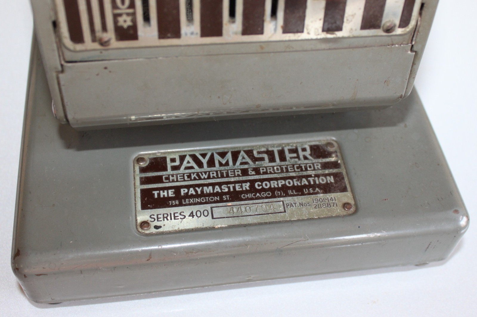 Vtg Paymaster Checkwriter Protector Series 400 Working Retro Office MCM Desk