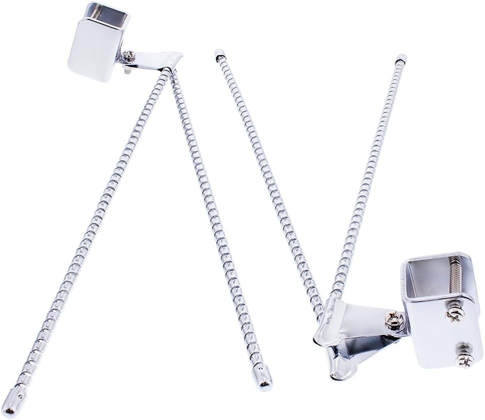 Universal Chrome Curb Feelers Set of 2 Wheel Protection Curb Whiskers Guards Kit