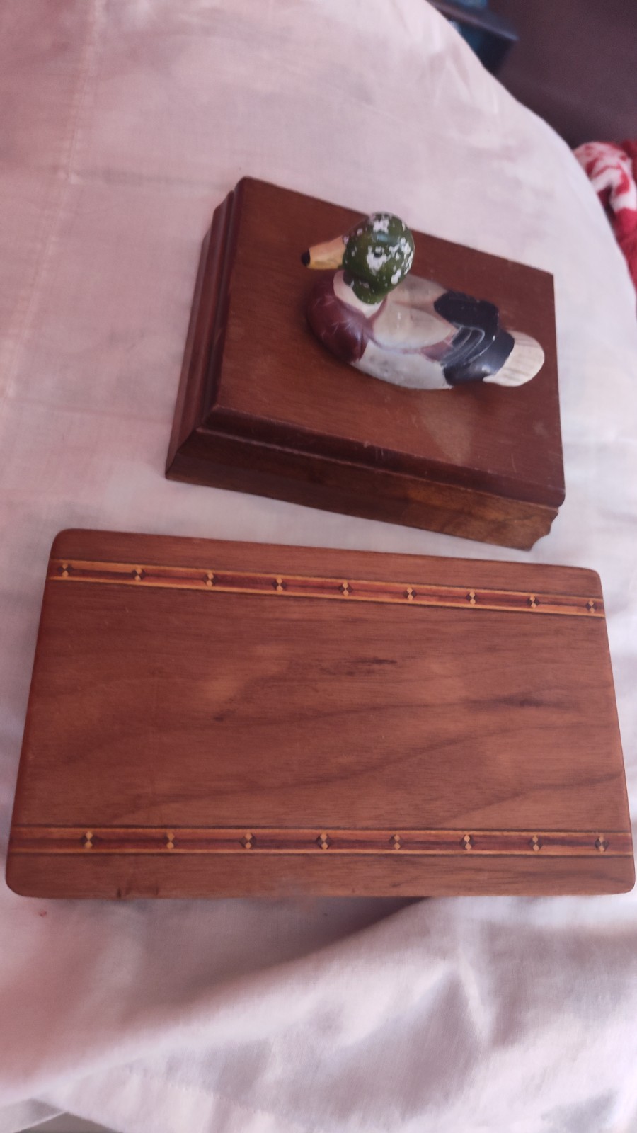 small wooden trinket box x 2