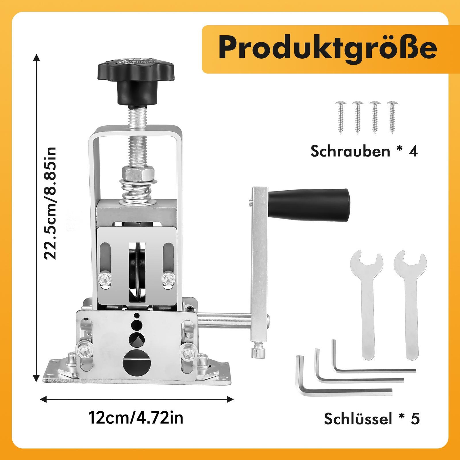 Manual Wire Stripping Machine Drill Powered Hand Crank Wire Stripper Tool 2-25MM