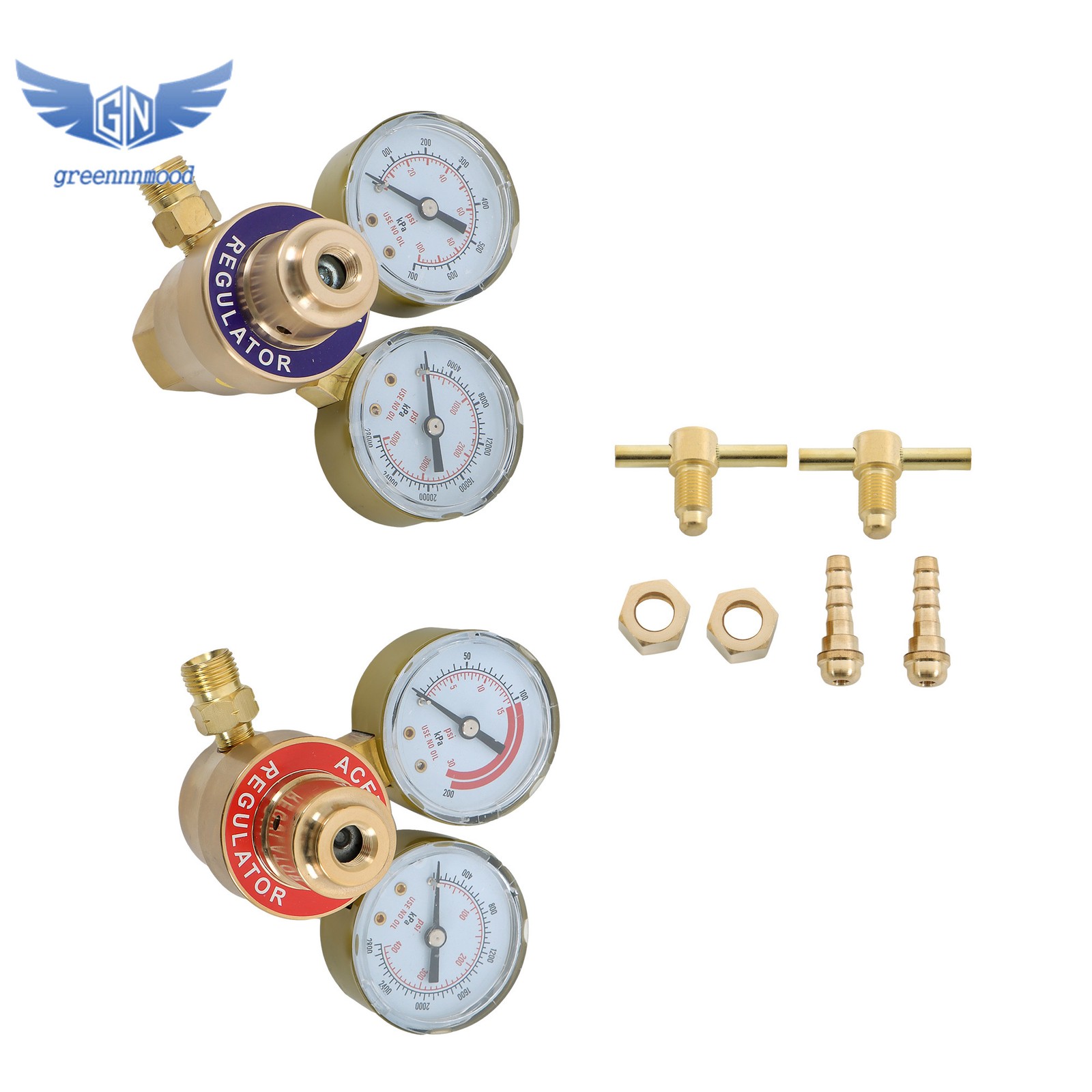 Oxygen Acetylene Gas Regulator Welding Cutting Torch Dual Gauge CGA540 CGA200