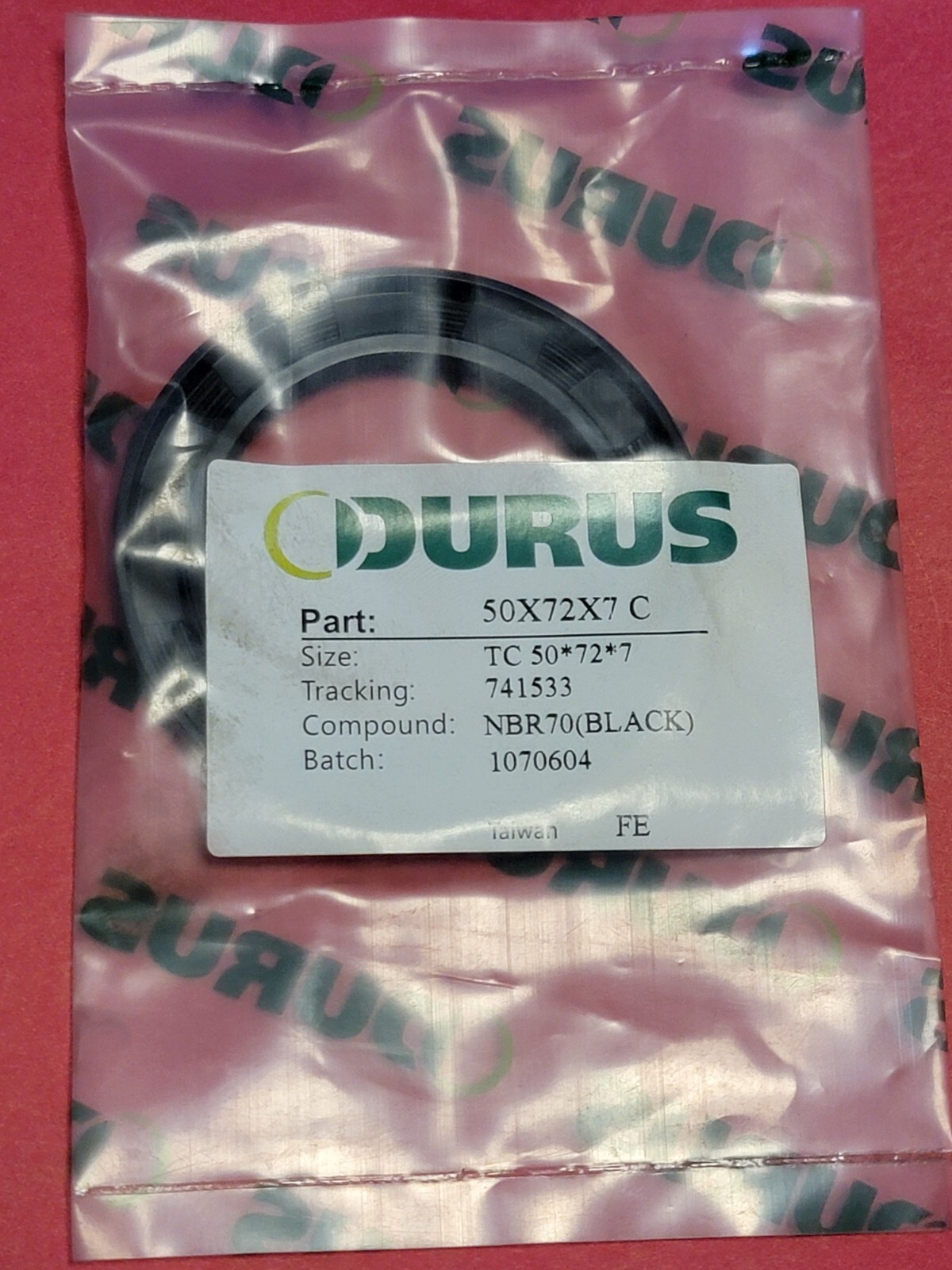 Durus 50X72X7 Oil Seal