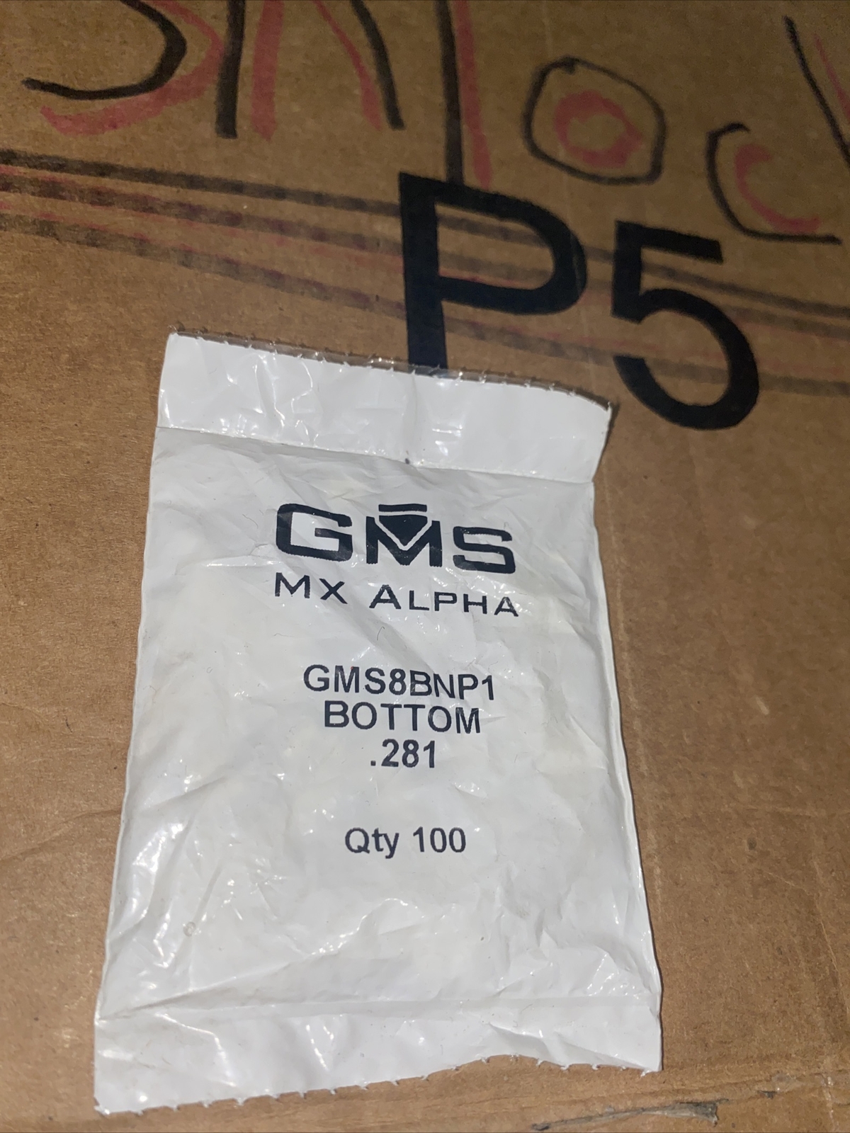 Brand New-GMS Mx Alpha Bottom Pin .281 GMS8BNP1 100 Pack