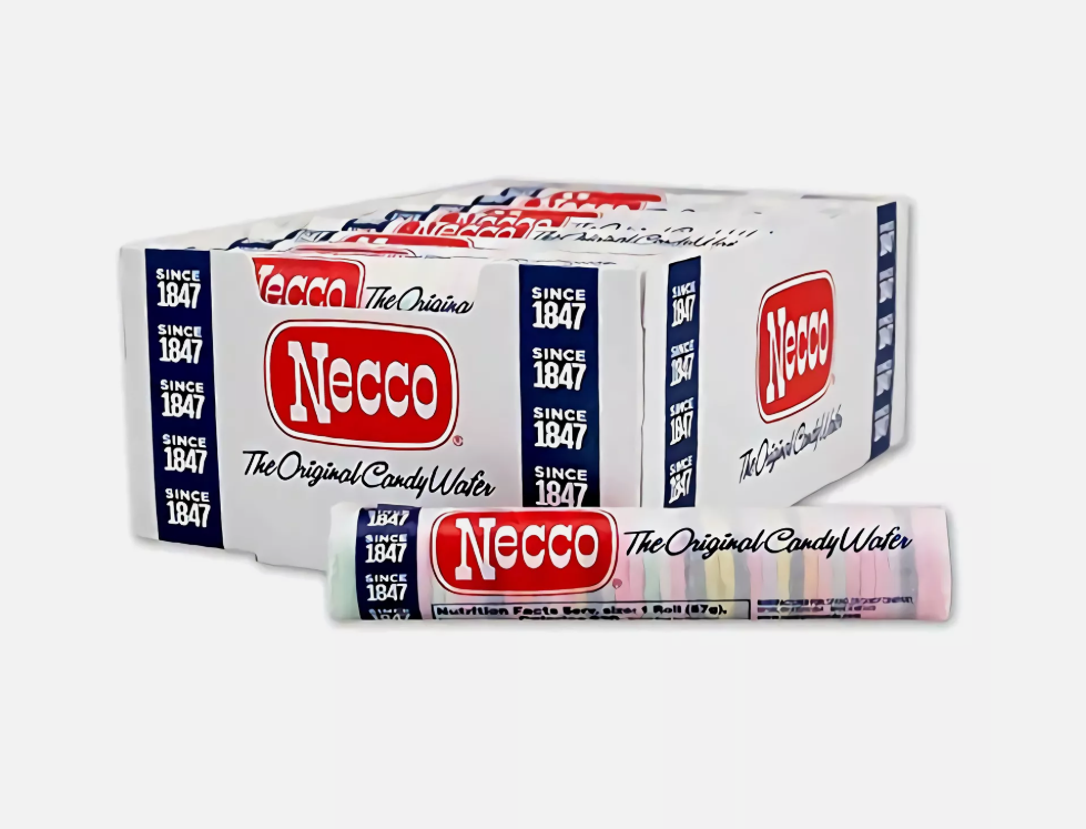 Necco, The Original Candy Wafers, 2 Ounce Rolls - 24 Count Display Pack
