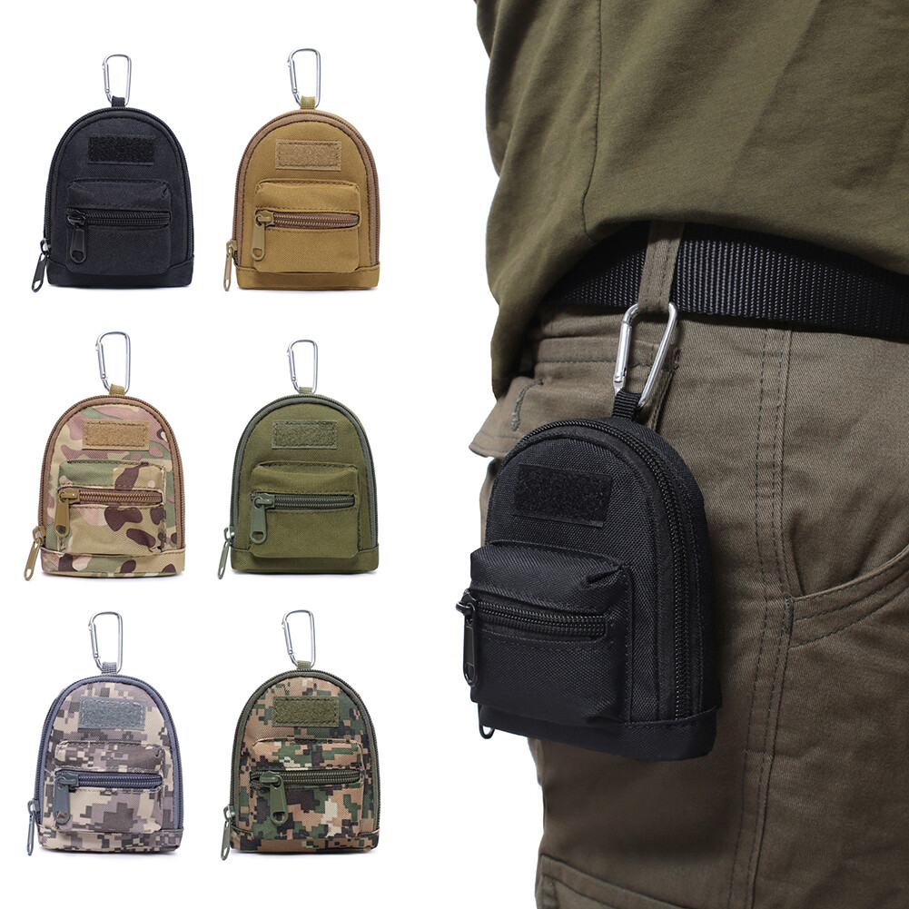Tactical Mini EDC Earphone Holder Key Coin Purse Waist Belt Bag Wallet Pouch US