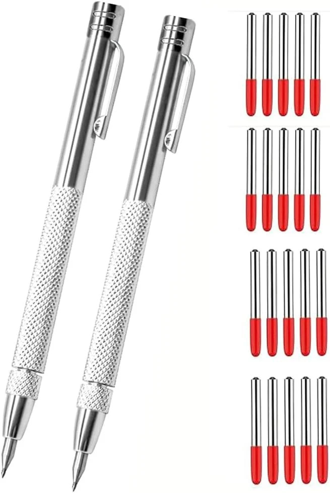 2PCS Tungsten Carbide Scriber Tool with Magnet with Extra 20 Replacement Mark...