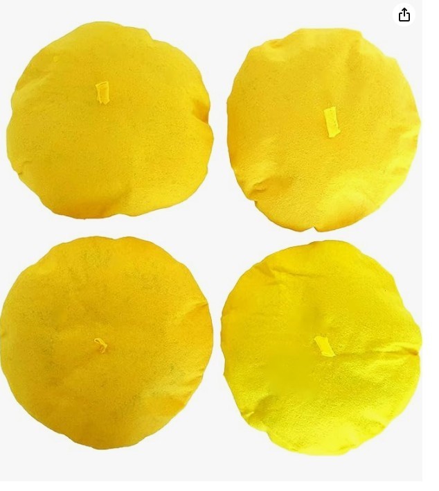 Felt Berets For Children and Teenagers (Yellow 4 Piece Pack)