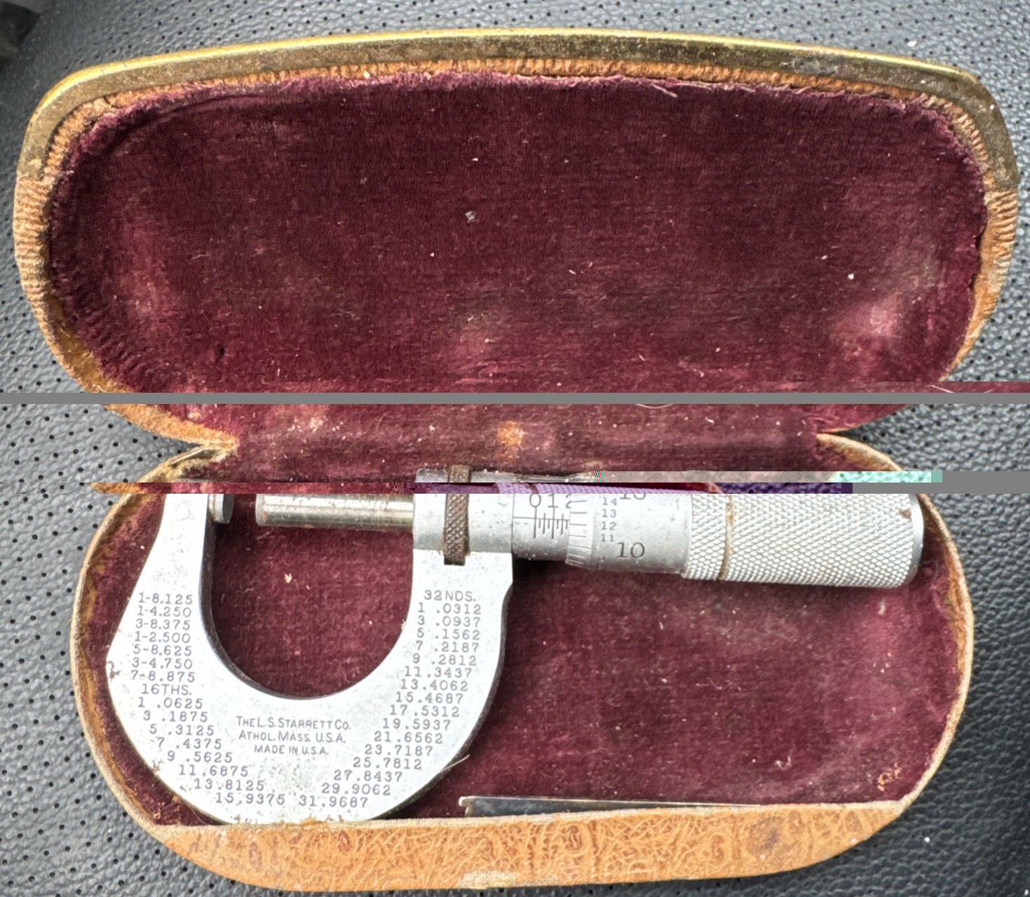 Vintage Starret no. 230-f Micrometer with case