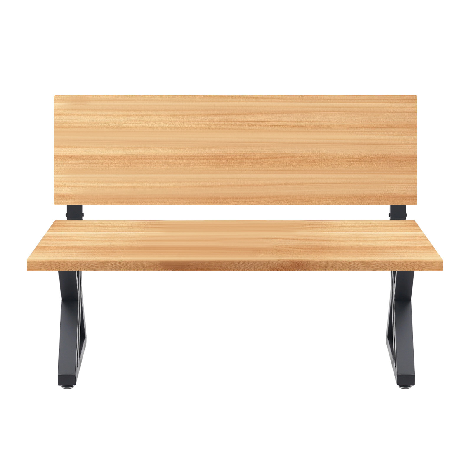 2PCS Bench Legs Z-Shaped Bench Legs with Backrest Bracket Bench Legs Black